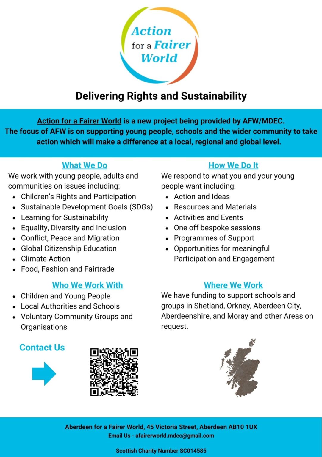 Our Offer – Aberdeen for a Fairer World