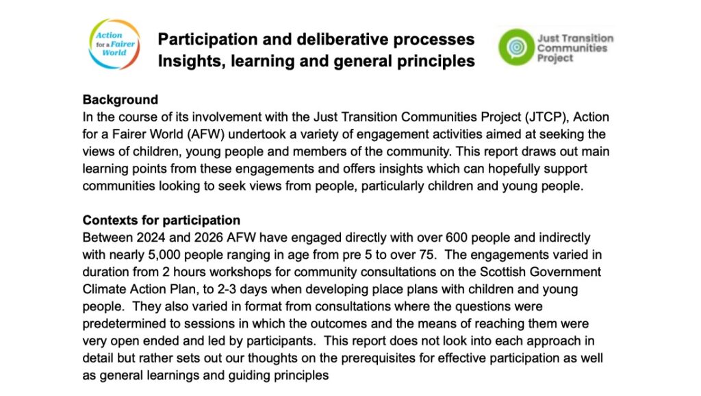 Participation and deliberative processes